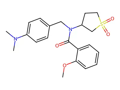 N-[4-(dimethylamino)benzyl]-N-(1,1-dioxidotetrahydrothiophen-3-yl)-2-methoxybenzamide structure