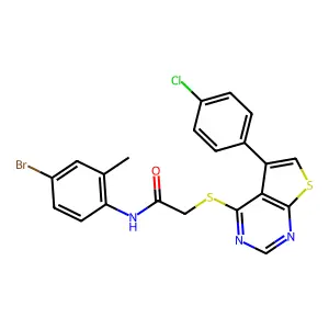 C21H15BrClN3OS2 structure
