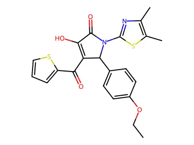 1-(4,5-dimethylthiazol-2-yl)-5-(4-ethoxyphenyl)-3-hydroxy-4-(thiophene-2-carbonyl)-1H-pyrrol-2(5H)-one structure