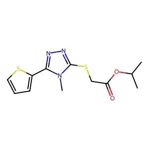 Methylethyl 2-(4-methyl-5-(2-thienyl)-1,2,4-triazol-3-ylthio)acetate structure