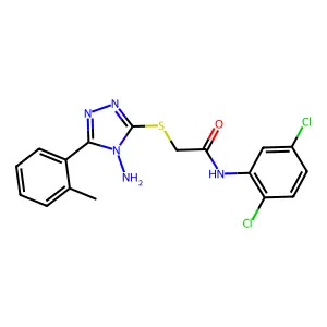 2-{[4-amino-5-(2-methylphenyl)-4H-1,2,4-triazol-3-yl]sulfanyl}-N-(2,5-dichlorophenyl)acetamide structure