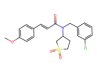 N-[(3-Chlorophenyl)methyl]-3-(4-methoxyphenyl)-N-(tetrahydro-1,1-dioxido-3-thienyl)-2-propenamide structure