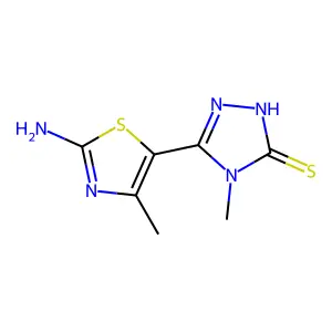 5-(2-amino-4-methyl-1,3-thiazol-5-yl)-4-methyl-4H-1,2,4-triazole-3-thiol structure