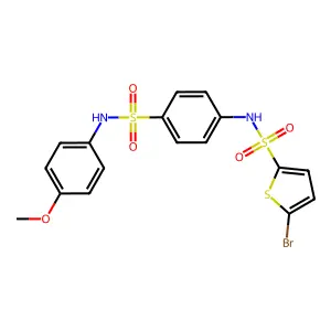 5-bromo-N-[4-[(4-methoxyphenyl)sulfamoyl]phenyl]thiophene-2-sulfonamide structure