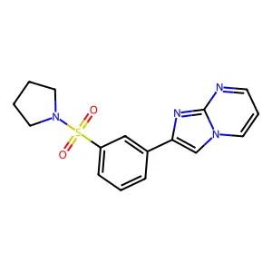 2-[3-(Pyrrolidin-1-ylsulfonyl)phenyl]imidazo[1,2-a]pyrimidine structure