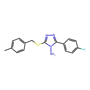 5-(4-Fluorophenyl)-3-[(4-methylphenyl)methylthio]-1,2,4-triazole-4-ylamine structure