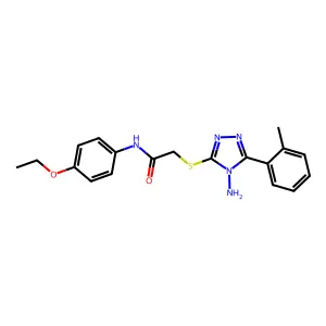 2-{[4-amino-5-(2-methylphenyl)-4H-1,2,4-triazol-3-yl]sulfanyl}-N-(4-ethoxyphenyl)acetamide structure