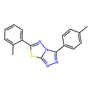 6-(2-Methylphenyl)-3-(4-methylphenyl)-[1,2,4]triazolo[3,4-b][1,3,4]thiadiazole structure