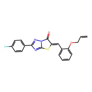 (Z)-5-(2-(allyloxy)benzylidene)-2-(4-fluorophenyl)thiazolo[3,2-b][1,2,4]triazol-6(5H)-one structure
