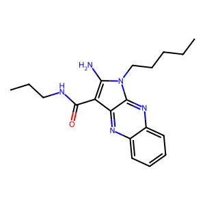 2-amino-1-pentyl-N-propyl-1H-pyrrolo[2,3-b]quinoxaline-3-carboxamide structure