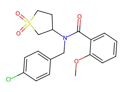 N-(4-chlorobenzyl)-N-(1,1-dioxidotetrahydrothiophen-3-yl)-2-methoxybenzamide structure