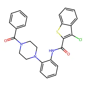 Benzo[b]thiophene-2-carboxamide,N-[2- phenyl]-3-chloro- structure