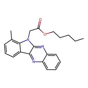 Pentyl 2-(4-methylindolo[2,3-b]quinoxalin-5-yl)acetate structure