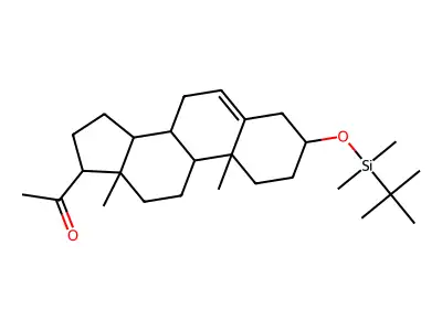 Pregnenolone, 3-dimethyl(t-butyl)silyl ether structure