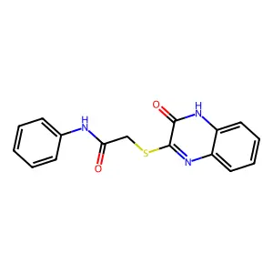 2-(3-hydroxyquinoxalin-2-ylthio)-N-phenylacetamide structure