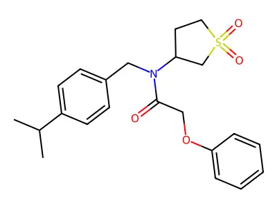 N-(1,1-dioxidotetrahydrothiophen-3-yl)-2-phenoxy-N-[4-(propan-2-yl)benzyl]acetamide structure