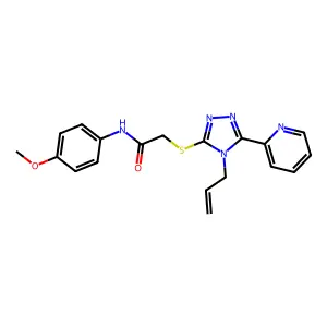 N-(4-methoxyphenyl)-2-{[4-(prop-2-en-1-yl)-5-(pyridin-2-yl)-4H-1,2,4-triazol-3-yl]sulfanyl}acetamide structure