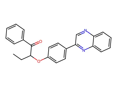 1-Phenyl-2-(4-quinoxalin-2-ylphenoxy)butan-1-one structure