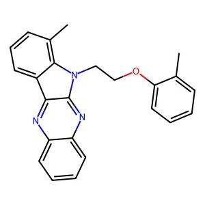 7-methyl-6-[2-(2-methylphenoxy)ethyl]-6H-indolo[2,3-b]quinoxaline structure