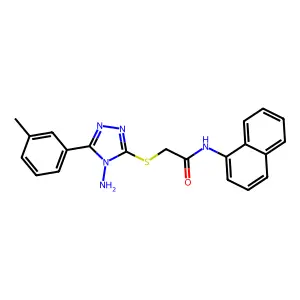 2-{[4-amino-5-(3-methylphenyl)-4H-1,2,4-triazol-3-yl]sulfanyl}-N-(naphthalen-1-yl)acetamide structure