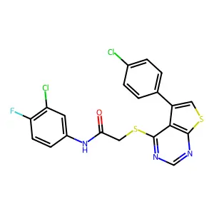 C20H12Cl2FN3OS2 structure