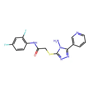 2-[(4-amino-5-pyridin-3-yl-1,2,4-triazol-3-yl)sulfanyl]-N-(2,4-difluorophenyl)acetamide structure