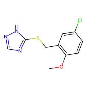 5-[(5-chloro-2-methoxyphenyl)methylsulfanyl]-1H-1,2,4-triazole structure