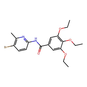 N-(5-bromo-6-methylpyridin-2-yl)-3,4,5-triethoxybenzamide structure