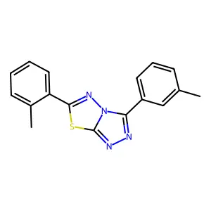 6-(2-Methylphenyl)-3-(3-methylphenyl)-[1,2,4]triazolo[3,4-b][1,3,4]thiadiazole structure