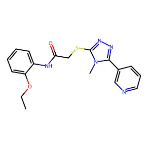 N-(2-ethoxyphenyl)-2-{[4-methyl-5-(pyridin-3-yl)-4H-1,2,4-triazol-3-yl]sulfanyl}acetamide structure