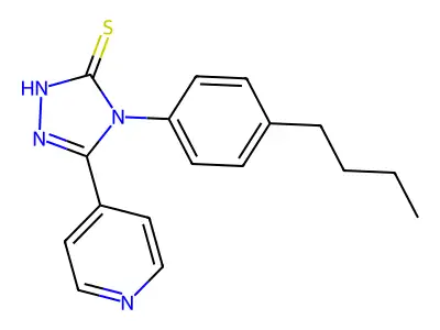 4-(4-butylphenyl)-5-(pyridin-4-yl)-4H-1,2,4-triazole-3-thiol structure