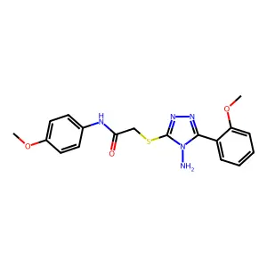 2-{[4-amino-5-(2-methoxyphenyl)-4H-1,2,4-triazol-3-yl]sulfanyl}-N-(4-methoxyphenyl)acetamide structure