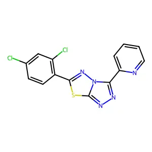 6-(2,4-Dichlorophenyl)-3-pyridin-2-yl-[1,2,4]triazolo[3,4-b][1,3,4]thiadiazole structure