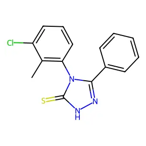 4-(3-chloro-2-methylphenyl)-5-phenyl-4H-1,2,4-triazole-3-thiol structure