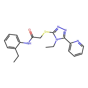 N-(2-Ethylphenyl)-2-((4-ET-5-(2-pyridinyl)-4H-1,2,4-triazol-3-YL)thio)acetamide structure