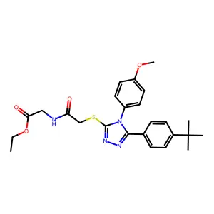 ethyl N-({[5-(4-tert-butylphenyl)-4-(4-methoxyphenyl)-4H-1,2,4-triazol-3-yl]sulfanyl}acetyl)glycinate structure