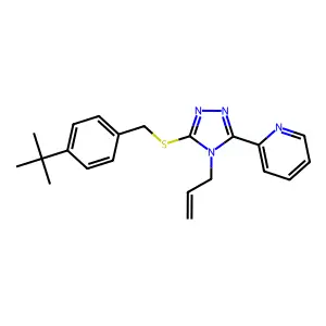 2-(4-Allyl-5-((4-tert-butylbenzyl)thio)-4H-1,2,4-triazol-3-YL)pyridine structure