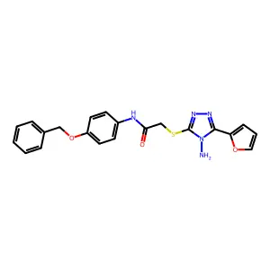 2-{[4-amino-5-(furan-2-yl)-4H-1,2,4-triazol-3-yl]sulfanyl}-N-[4-(benzyloxy)phenyl]acetamide structure