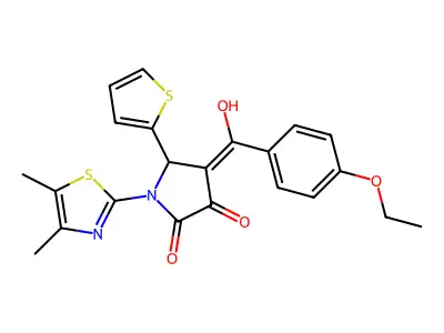 1-(4,5-dimethyl-1,3-thiazol-2-yl)-4-(4-ethoxybenzoyl)-3-hydroxy-5-(thiophen-2-yl)-2,5-dihydro-1H-pyrrol-2-one structure