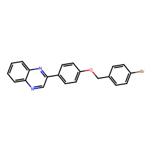 2-[4-[(4-Bromophenyl)methoxy]phenyl]quinoxaline structure