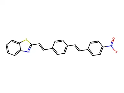 Benzothiazole, 2-[2-[4-[2-(4-nitrophenyl)ethenyl]phenyl]ethenyl]- structure