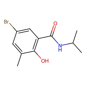 Benzamide, 5-bromo-2-hydroxy-3-methyl-N-(1-methylethyl)- structure
