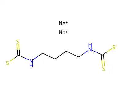 carbamodithioic acid, 1,4-butanediylbis-, disodium salt structure