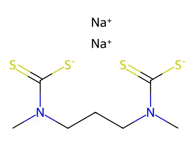 carbamodithioic acid, 1,3-propanediylbis(methyl-, disodium salt structure