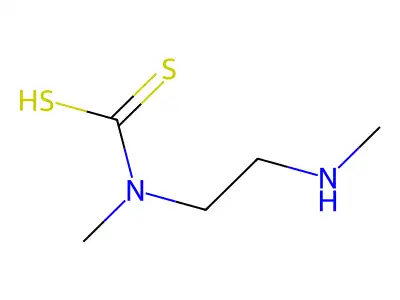 Carbamodithioic acid, methyl(2-(methylamino)ethyl)- structure
