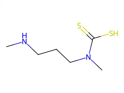 Carbamodithioic acid, methyl(3-(methylamino)propyl)- structure