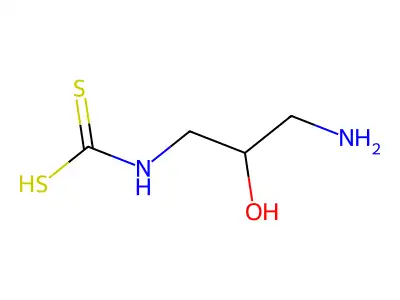 (3-Amino-2-hydroxypropyl)carbonimidodithioic acid structure