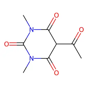 5-(1-hydroxyethylidene)-1,3-dimethylpyrimidine-2,4,6(1H,3H,5H)-trione structure