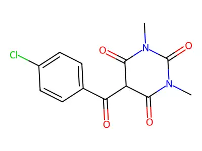 5-(4-Chlorobenzoyl)-1,3-dimethyl-1,3-diazinane-2,4,6-trione structure
