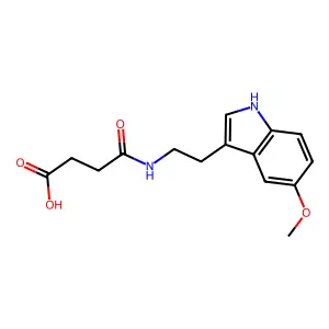 4-((2-(5-Methoxy-1H-indol-3-yl)ethyl)amino)-4-oxobutanoic acid structure
